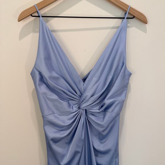 Abercrombie & Fitch Draped Twist-Front Maxi Dress Small Blue - Picture 12 of 14